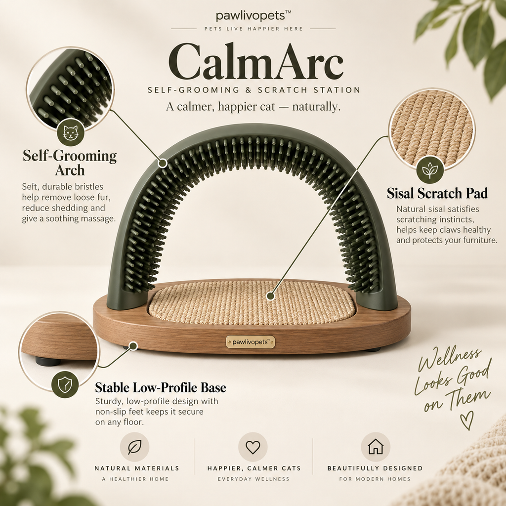 Pawlivopets™  Self-Grooming & Scratch Station
