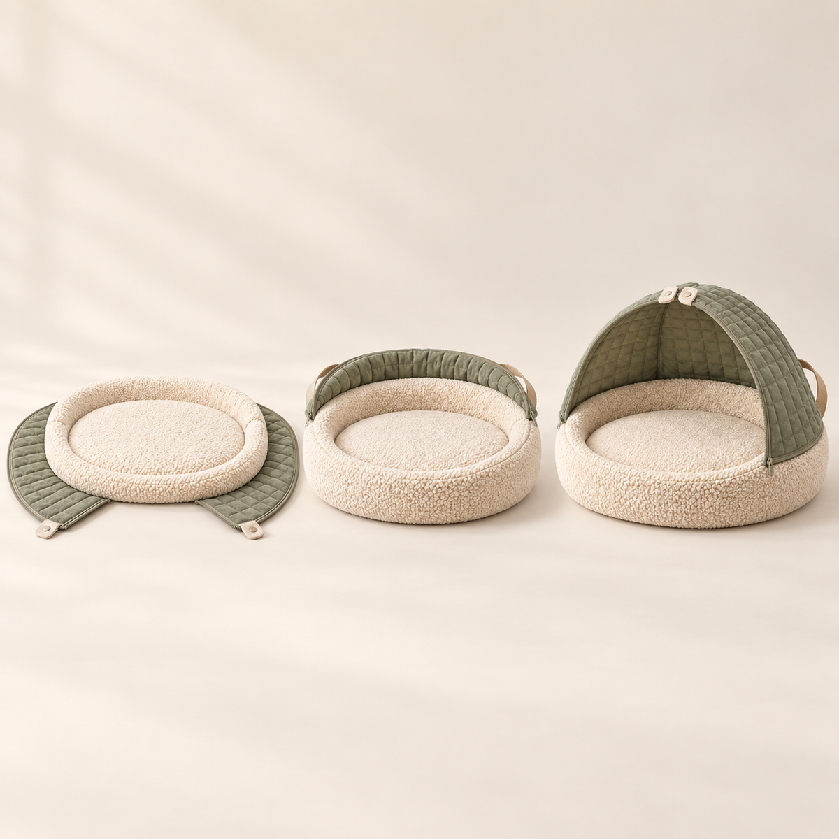 Pawlivopets™  CalmCove 3-in-1 Convertible Pet Bed