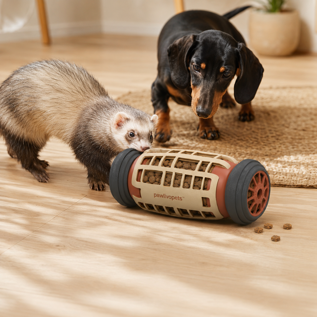 Pawlivopets™ ScentTrail Adventure Roller – Customizable Scent & Treat Enrichment Toy