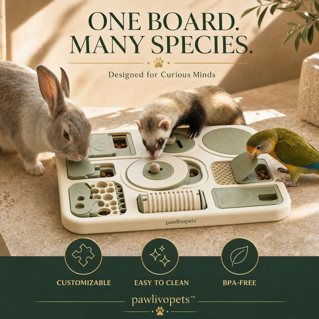Pawlivopets™ Modular Forage Quest Board – Multi-Species Interactive Puzzle Feeder