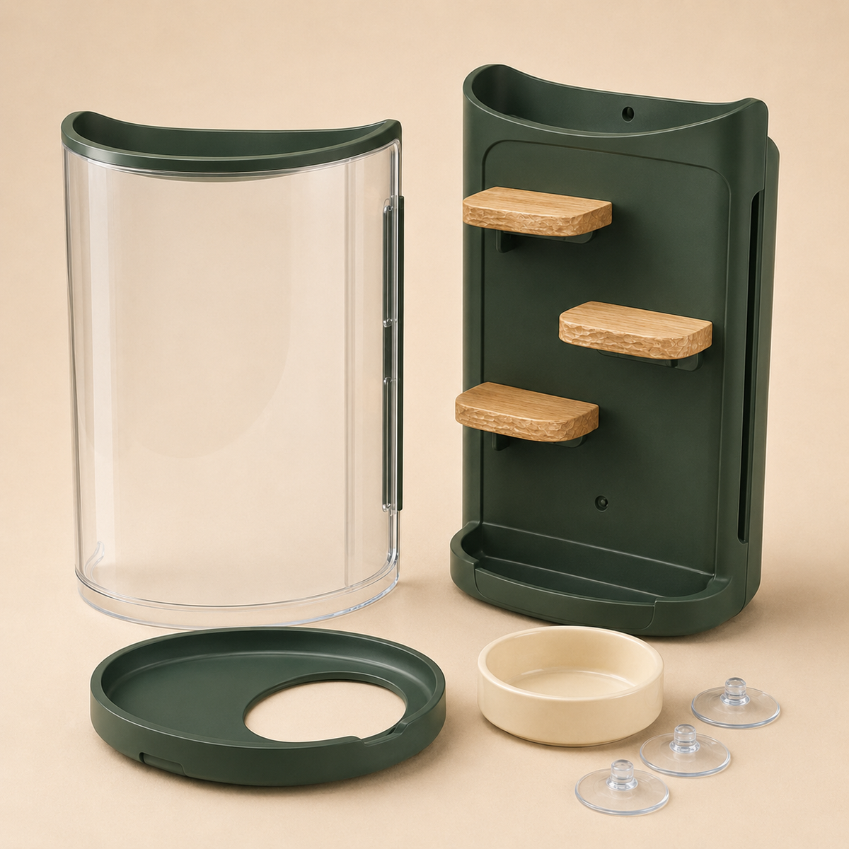 Pawlivopets™ BugView Wall-Mounted Live Feeder Station