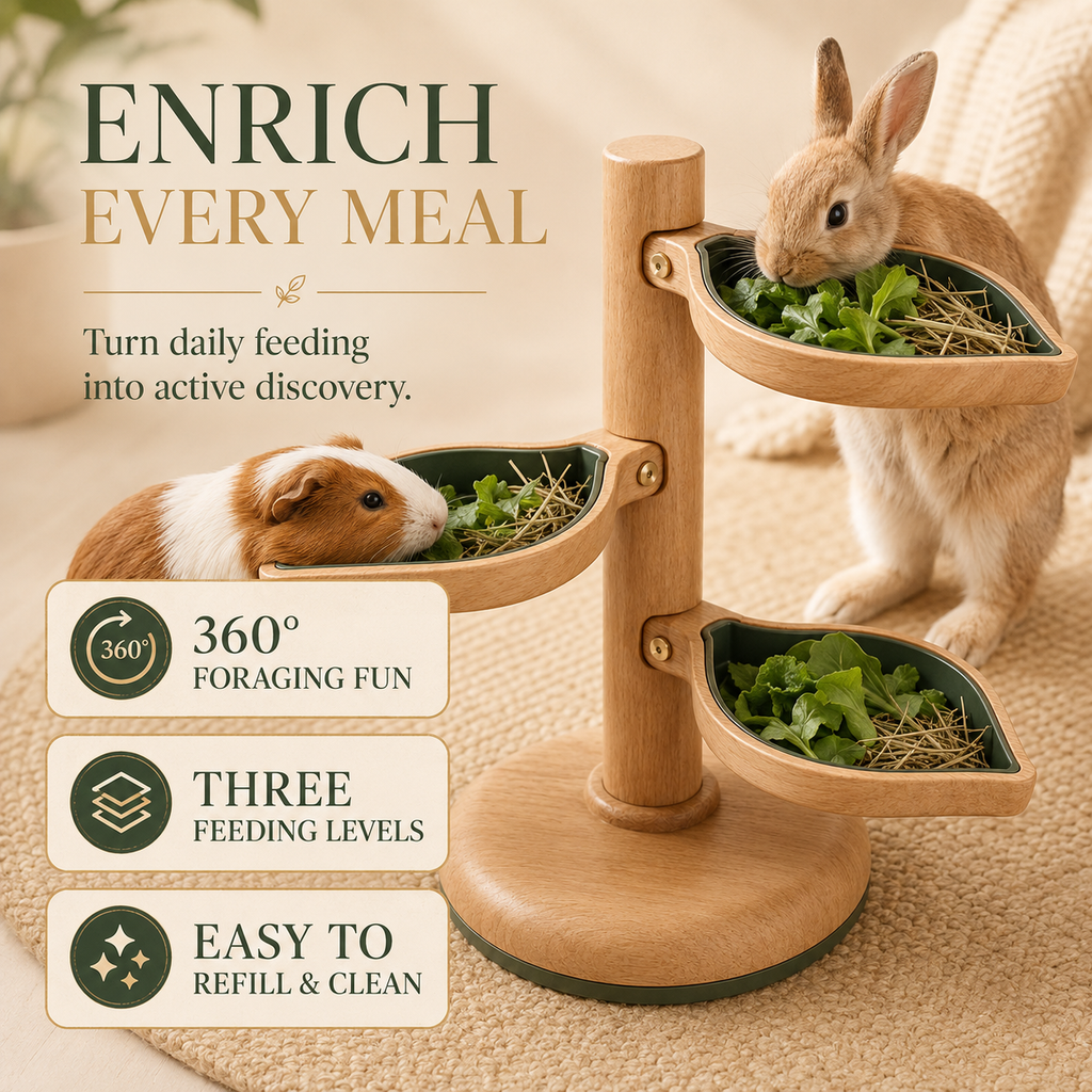 Pawlivopets™ SpinLeaf 360° Rotating Forage Tower