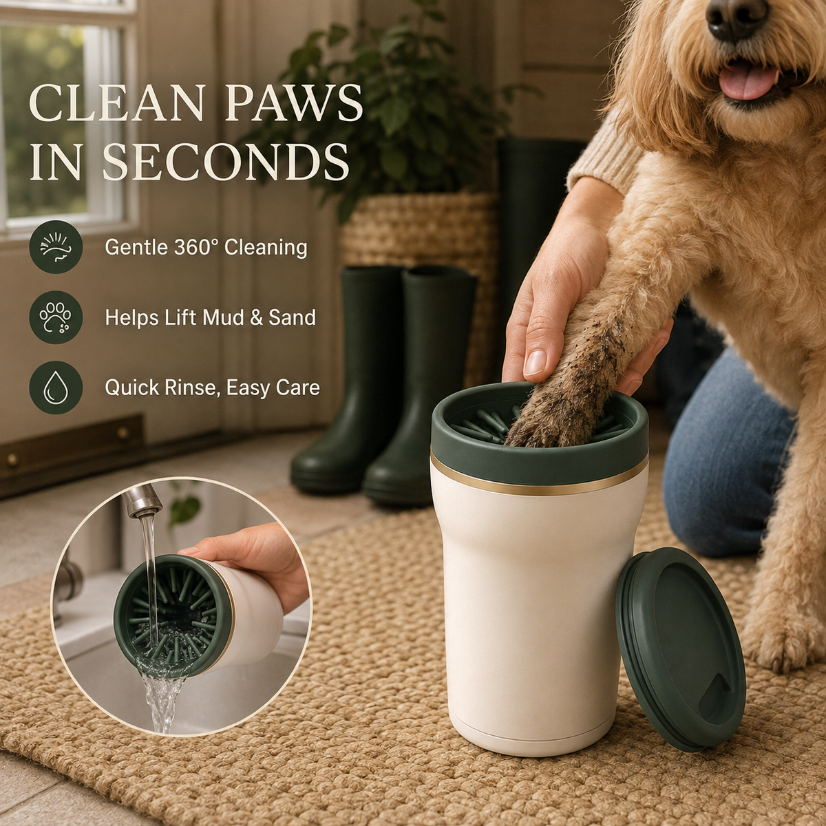 Pawlivopets™ SoftSwirl 360° Paw Cleaning Cup