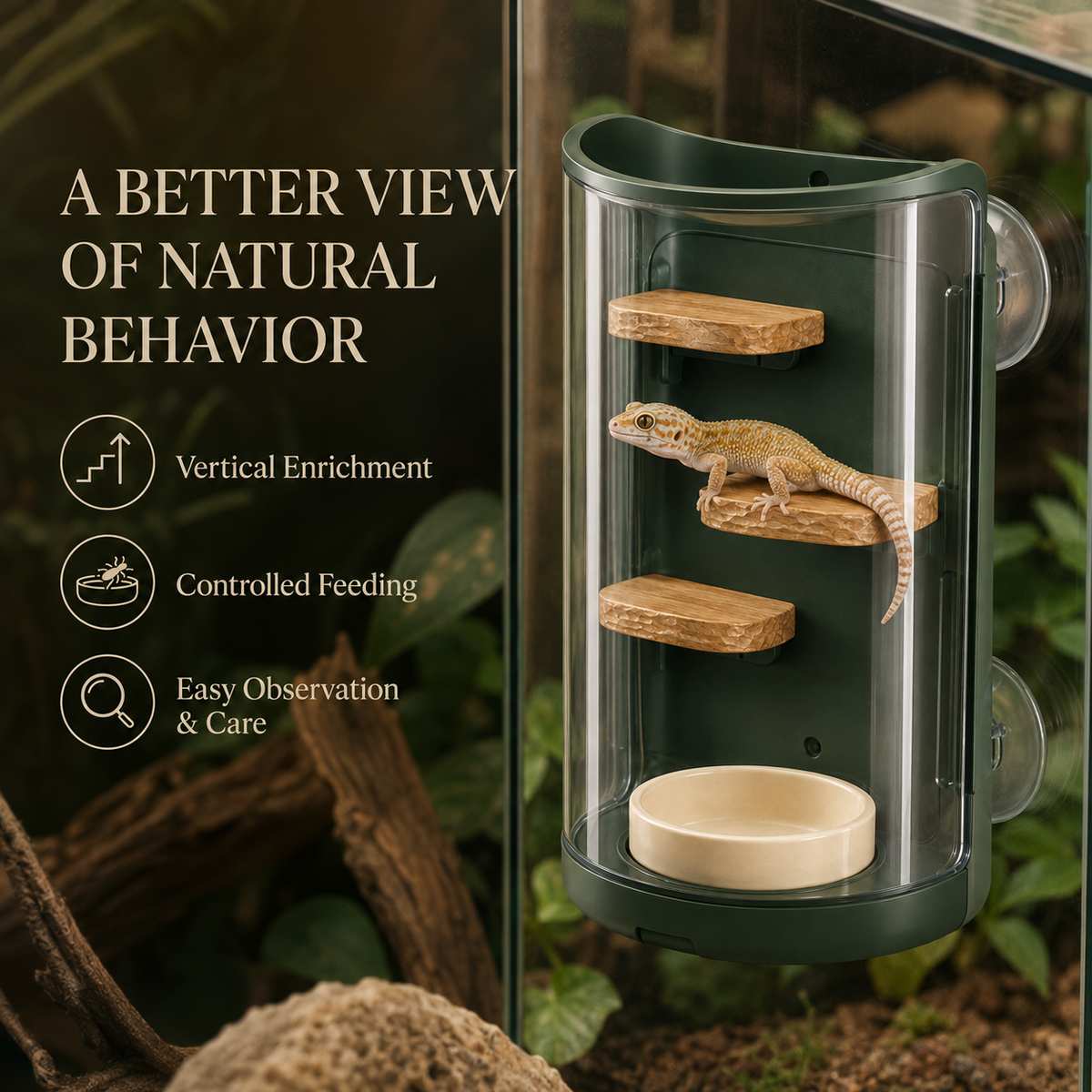 Pawlivopets™ BugView Wall-Mounted Live Feeder Station