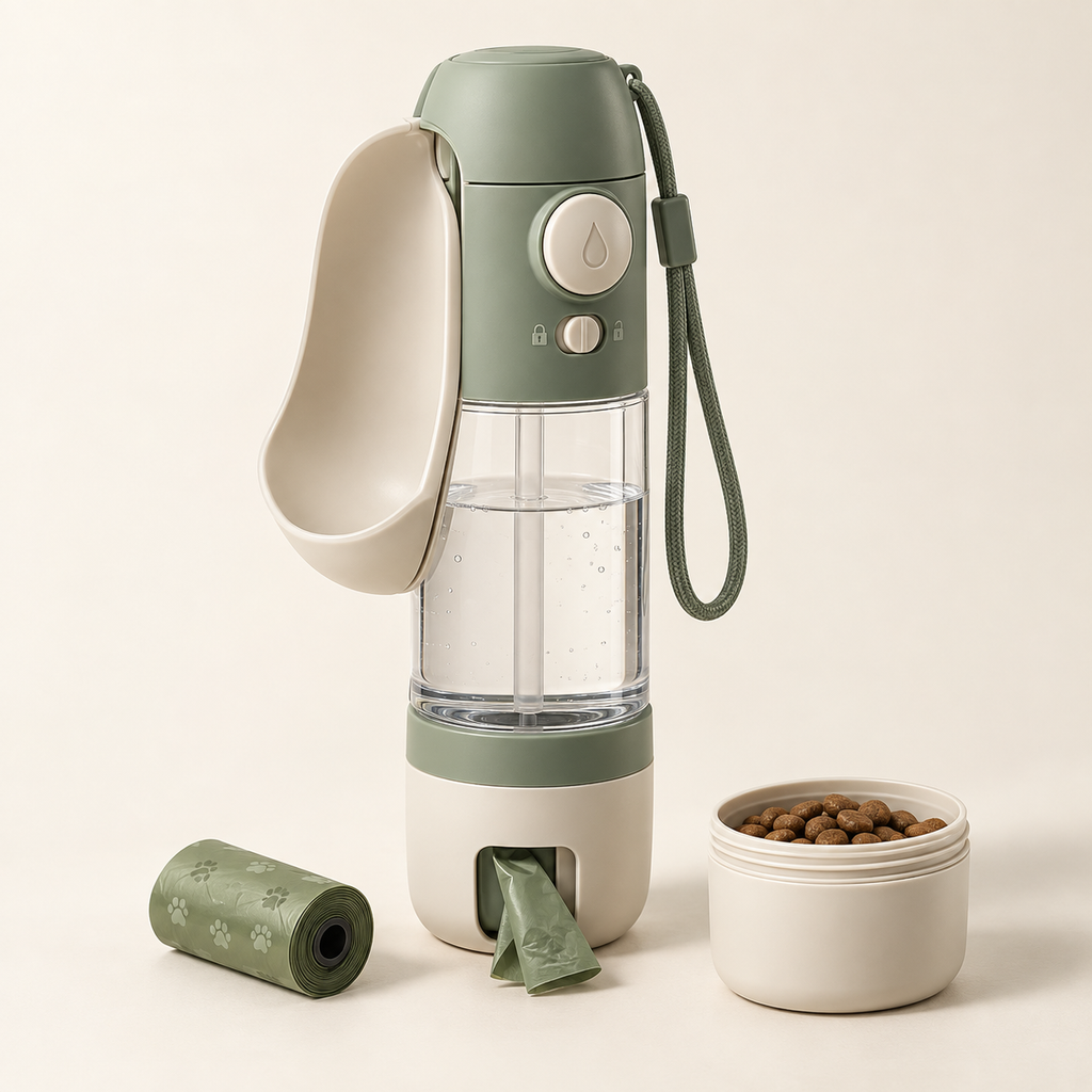 Pawlivopets™  TrailSip 4-in-1 Travel Hydration Bottle